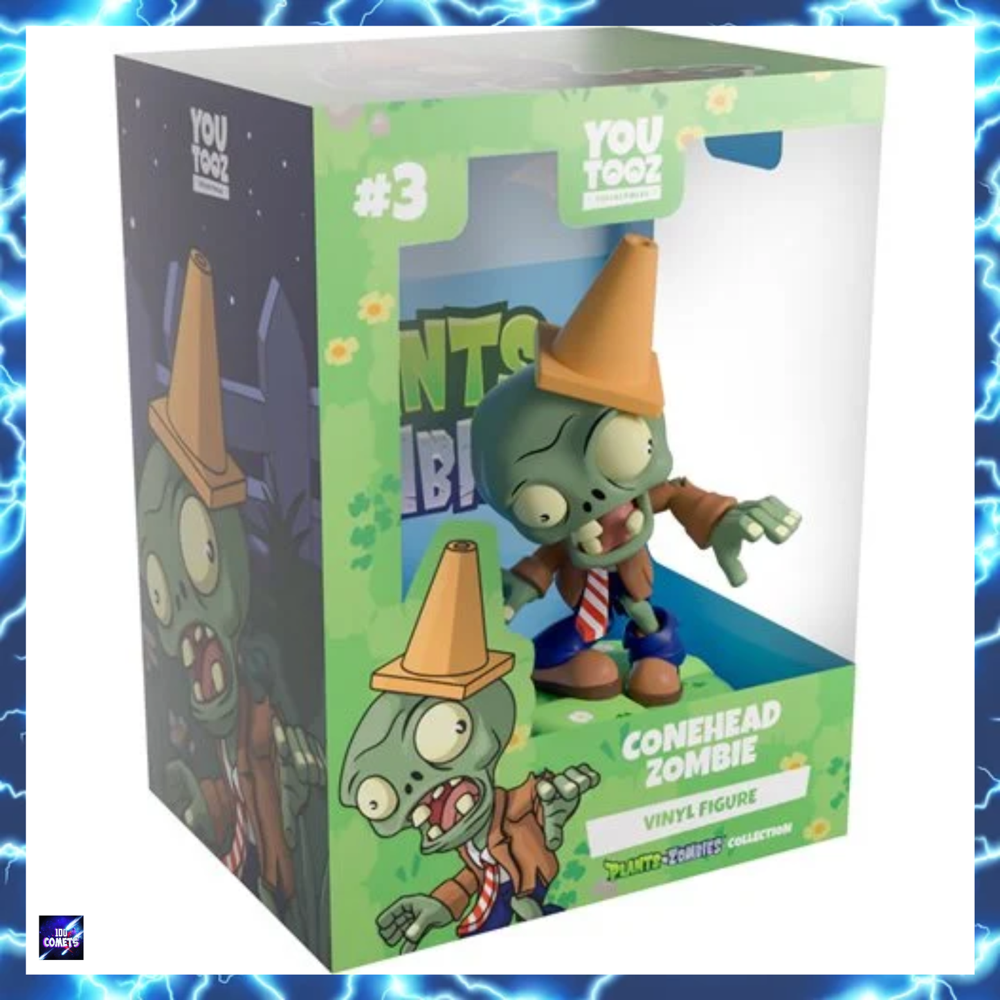 Plant Vs Zombies Collection Conehead Zombie Vinyl Figure #3